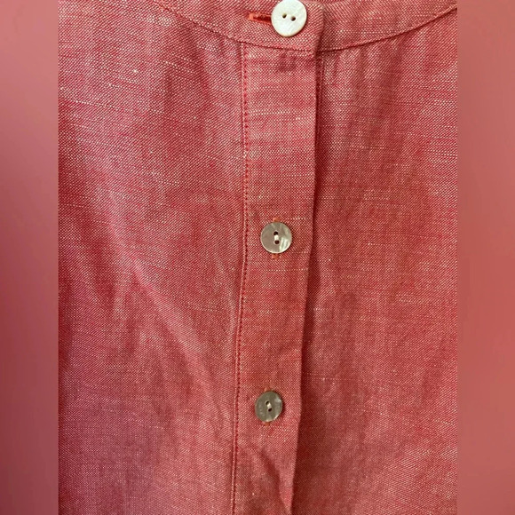 J. Jill NEW Gorgeous Linen Tab-Sleeve Tunic ~ Pink Clove ~ Sz Large - Picture 7 of 12